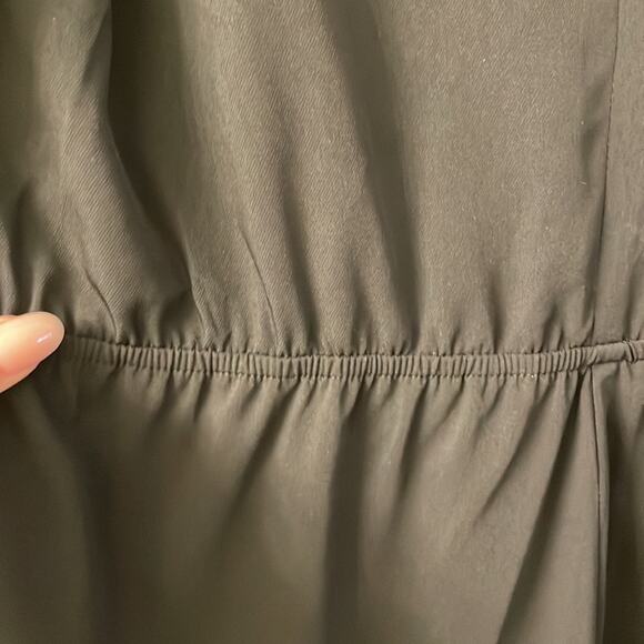 Mustard Seed Black Long sleeve Caged V-Neck Double pocket shorts romper size L - Picture 10 of 12